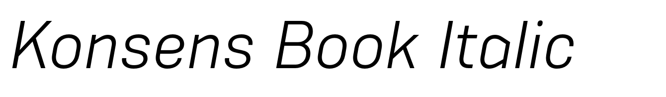 Konsens Book Italic